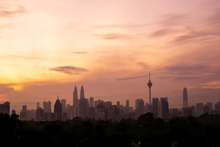 Kuala lumpur sunrise view from horizon